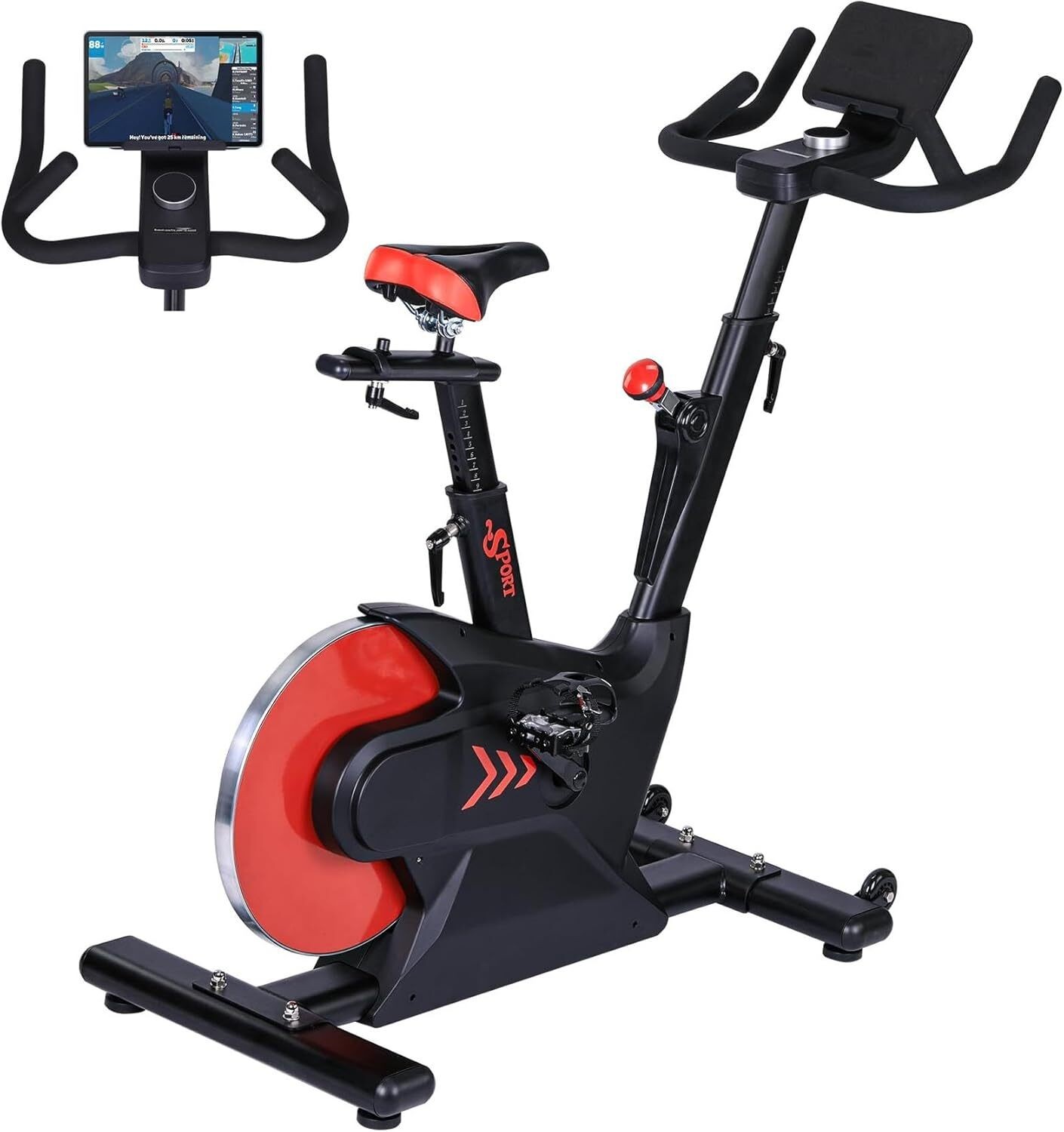 New Home Electromagnetic Fitness Bike Stationary Indoor Cycling With LCD Monitor