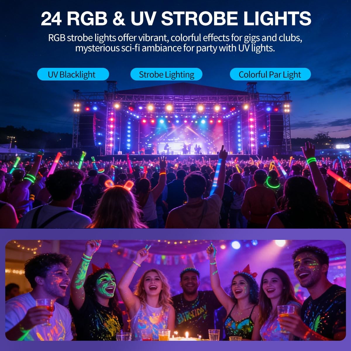Xanthurys 6-in-1 DMX Stage Light