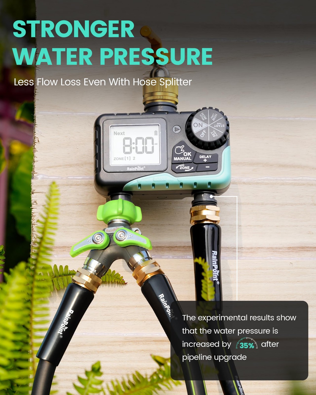 Sprinkler Timer 2 Outlet, Water Timer for Garden Hose, Programmable Drip Irri...
