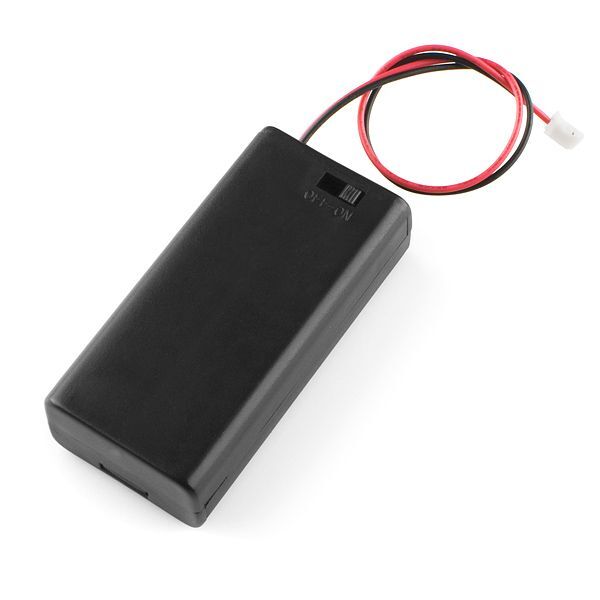 [ SparkFun PRT-09925 ] Battery Holder 2xAA with Cover and Switch - JST Connector