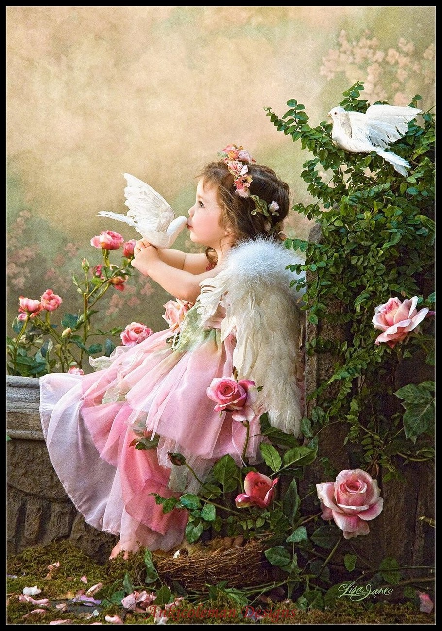 Angel Kisses - DIY Chart Counted Cross Stitch Pattern Needlework for embroidery