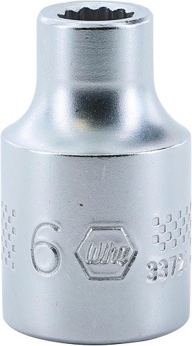 Wiha 33721 12 Point - 3/8 Inch Drive Socket - 6.0Mm