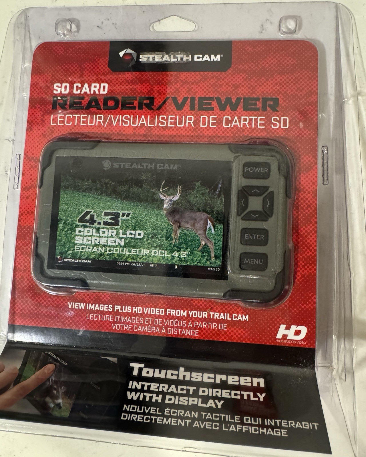 Stealth Cam SD Card Reader 4.3in Color LCD Touchscreen Micro USB STC-CRV43XHD