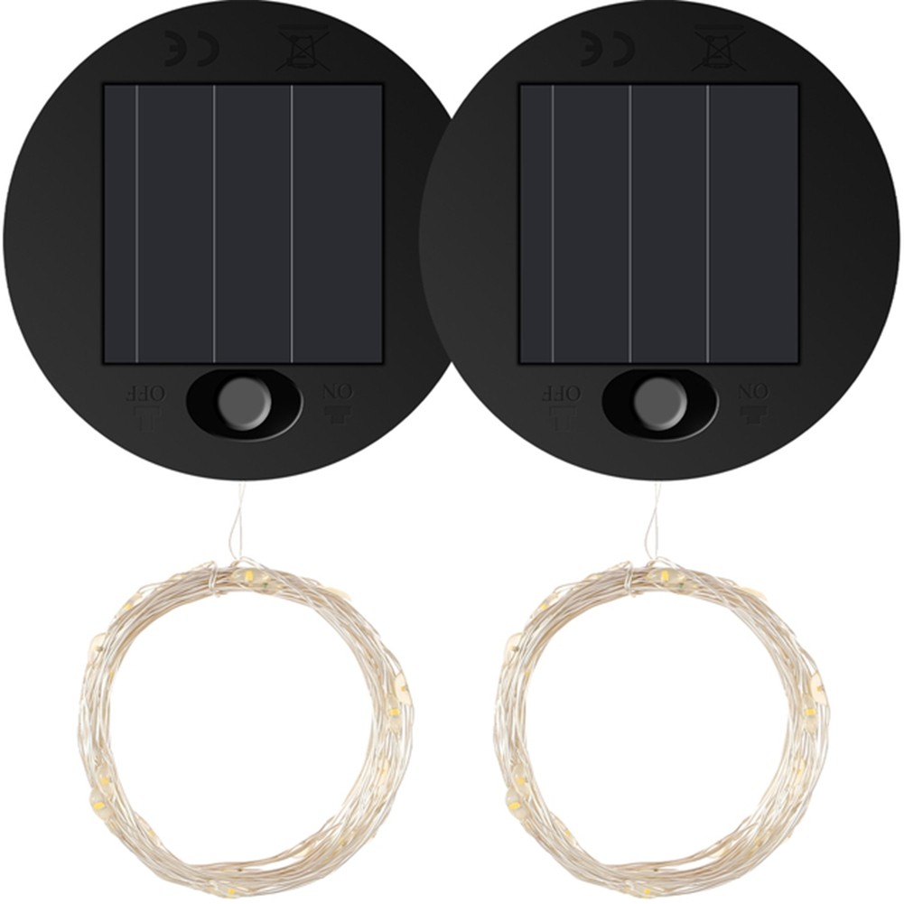 2Pcs Solar Light Replacement Top LED Solar Panel  Lid for Outdoor Hanging9935
