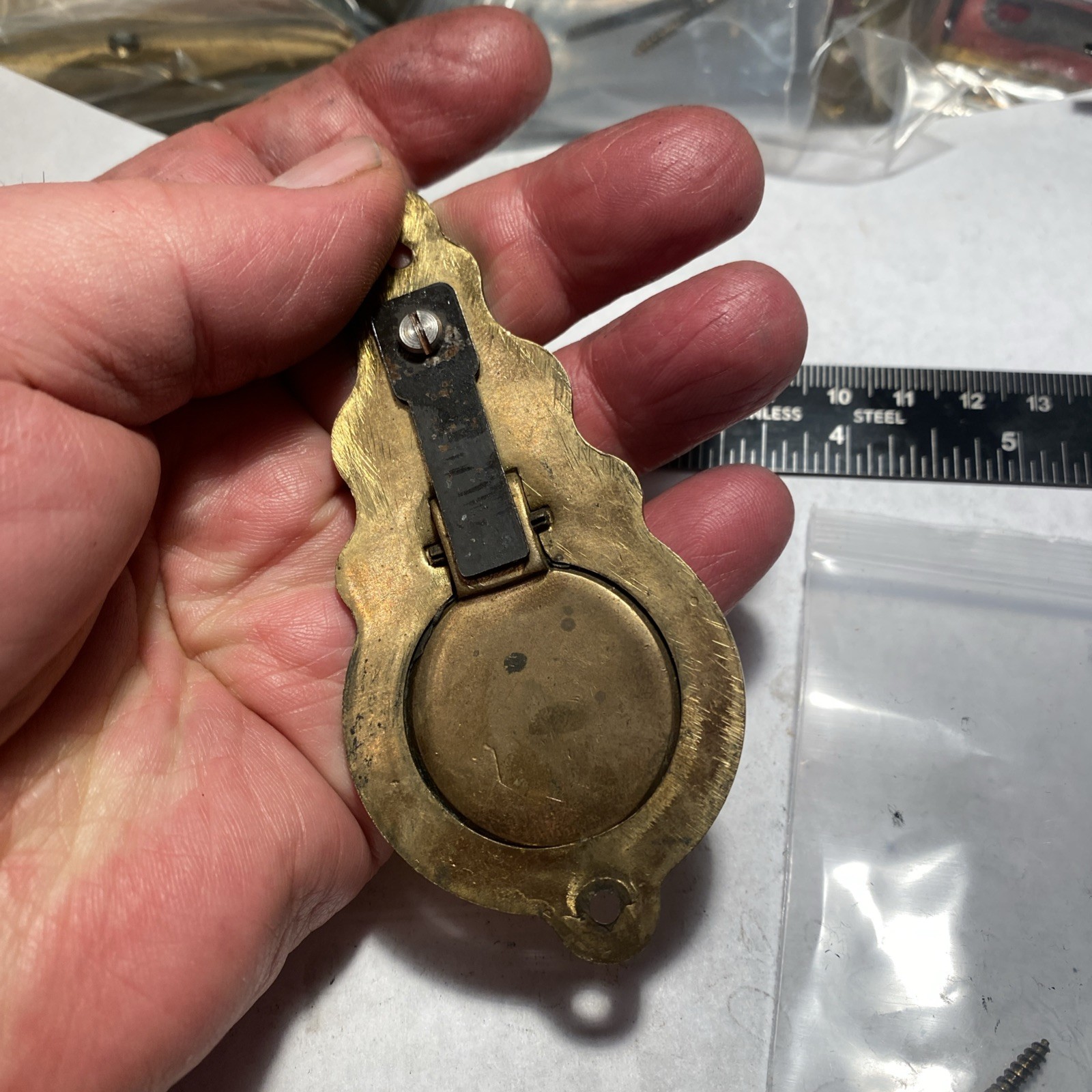 CVA Hawken Brass Patch Door W/ Screws .50 Cal Muzzleloader Black Powder Side