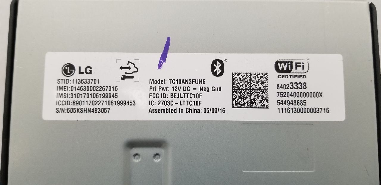 16 CADILLAC ESCALADE COMMUNICATION TELEMATICS MODULE 84023338