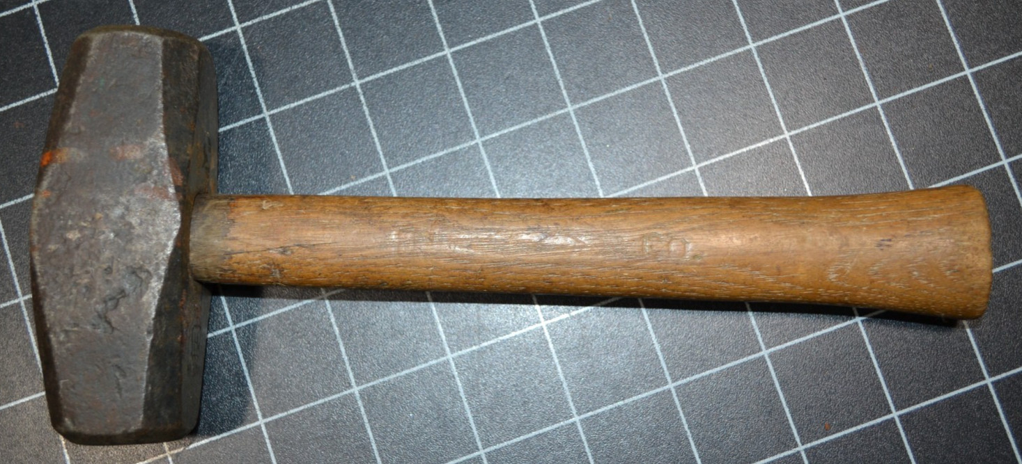 HUBBARD - 3# - HAND DRILLING HAMMER - ALL ORIGINAL