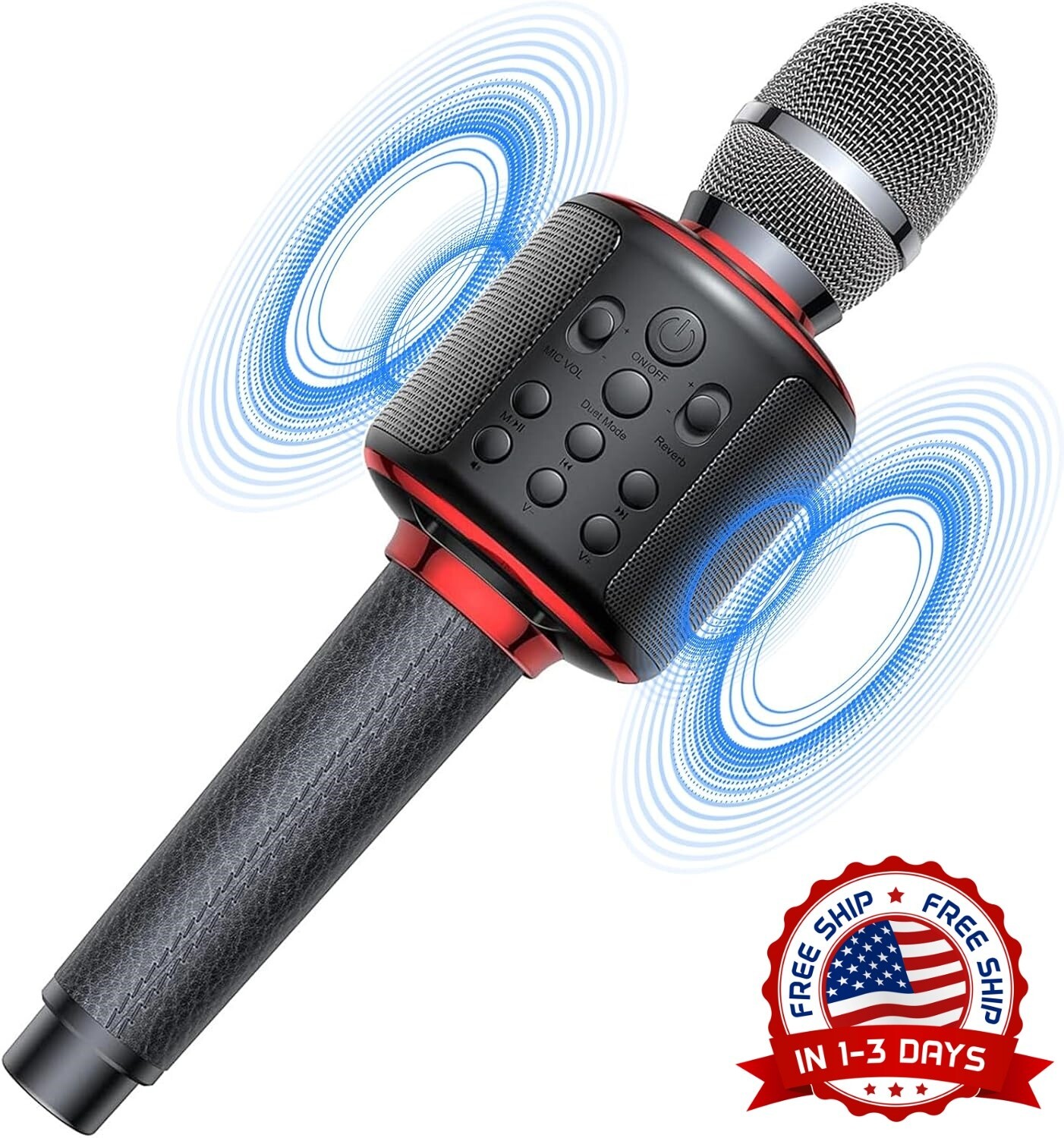 Micrófono de karaoke Bluetooth, micrófono inalámbrico recargable, fácil de usar