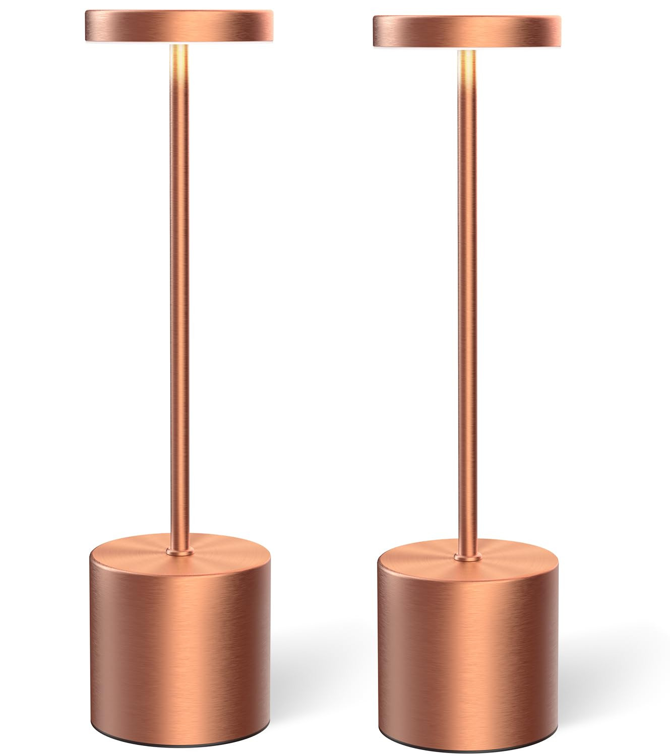 Cordless Table Lamps Rechargeable Set of 2, Portable LED Desk Lamp, 5000mAh B...