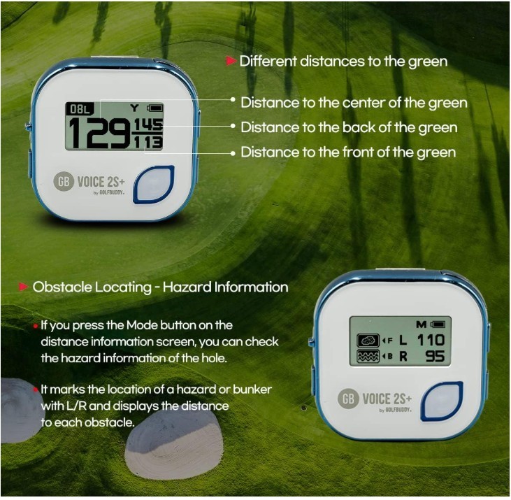 Golf GPS Rangefinder with Voice Guidance Blue