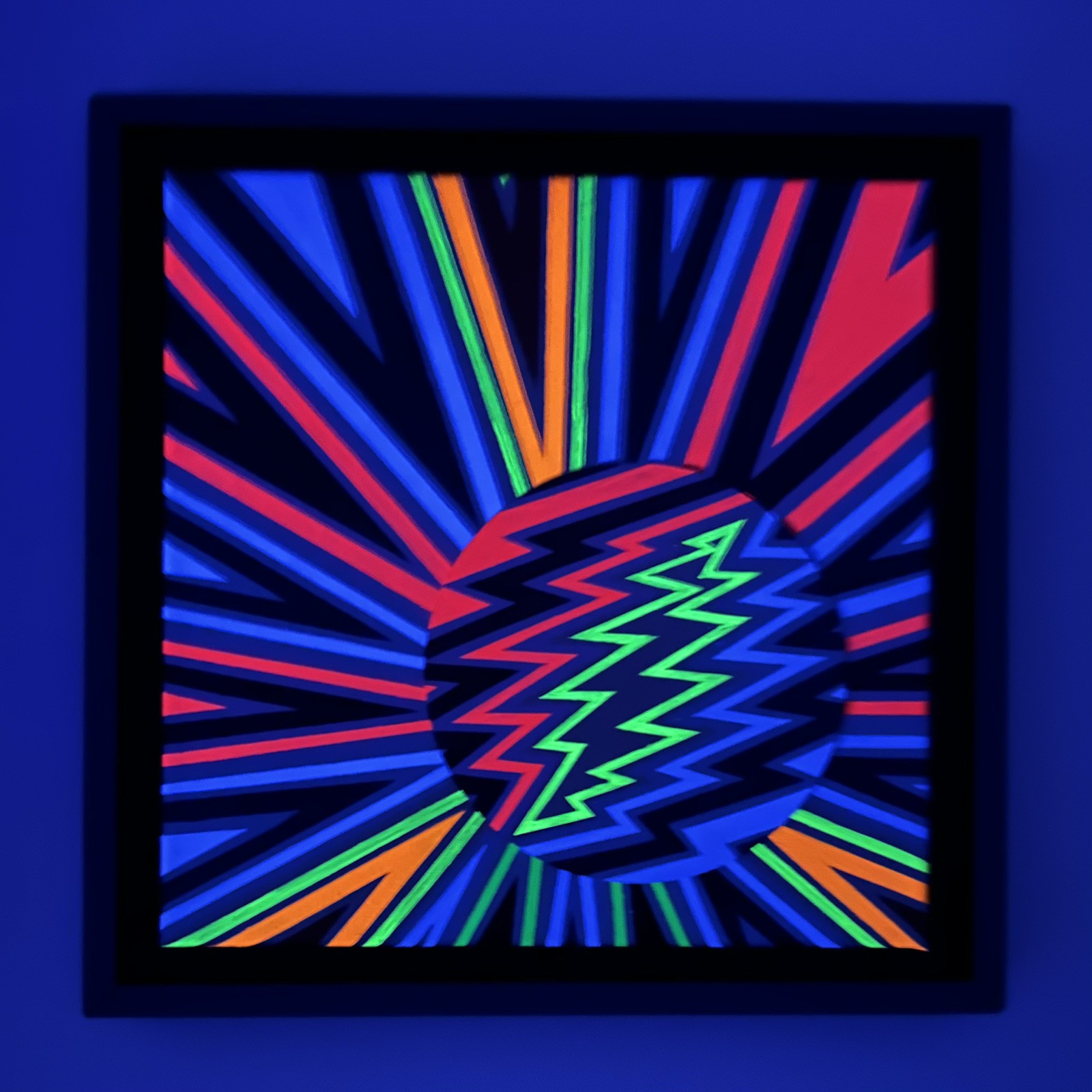 Grateful Dead Op Art Lightning Bolt Painting, Dead & Company, 13 Point