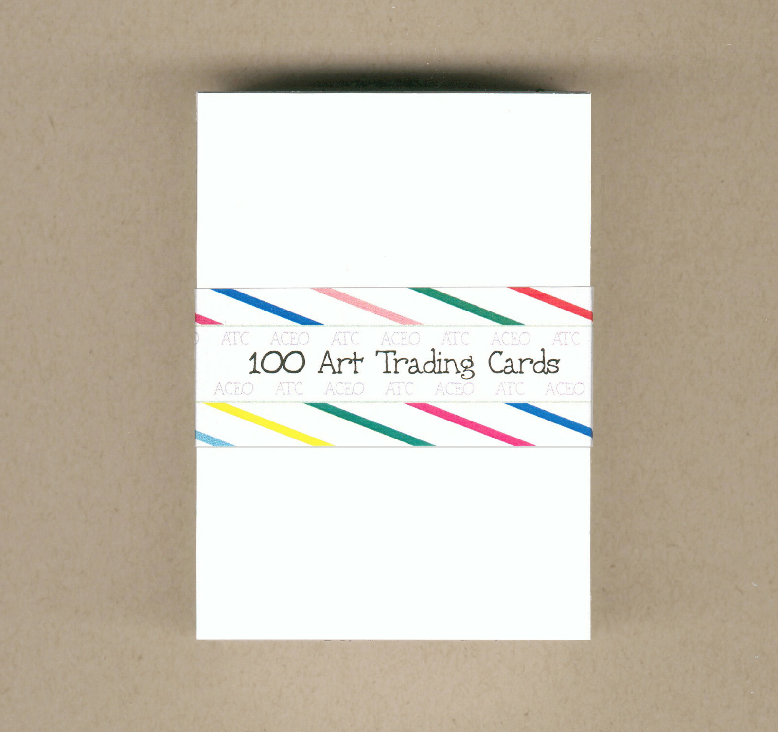 100 BLANK WHITE ACEO ATC ARTIST TRADING CARDS ~ DRAWING COLLAGE