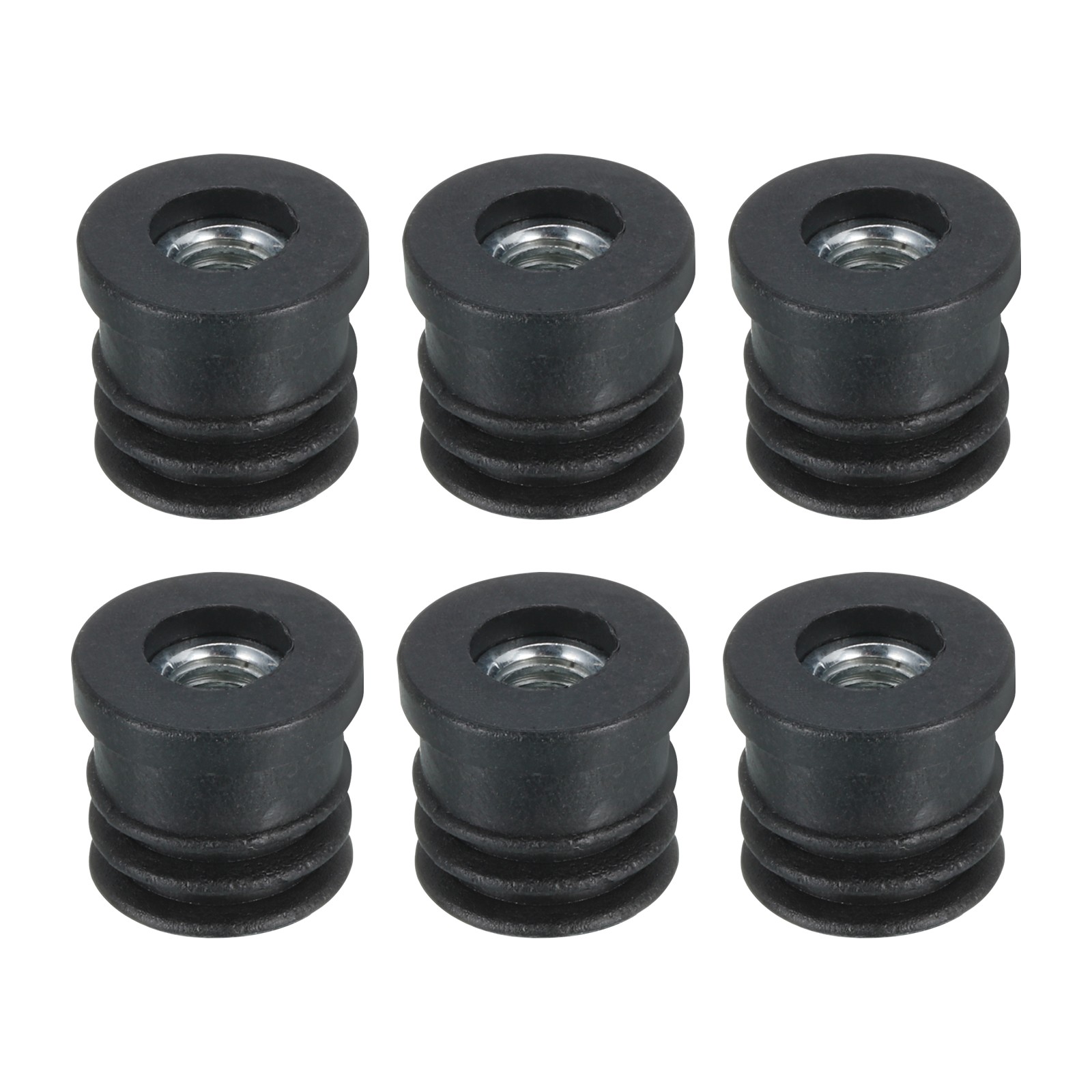 6Pcs Caster Insert with Thread 16mm/0.63" M6 Thread for Furniture