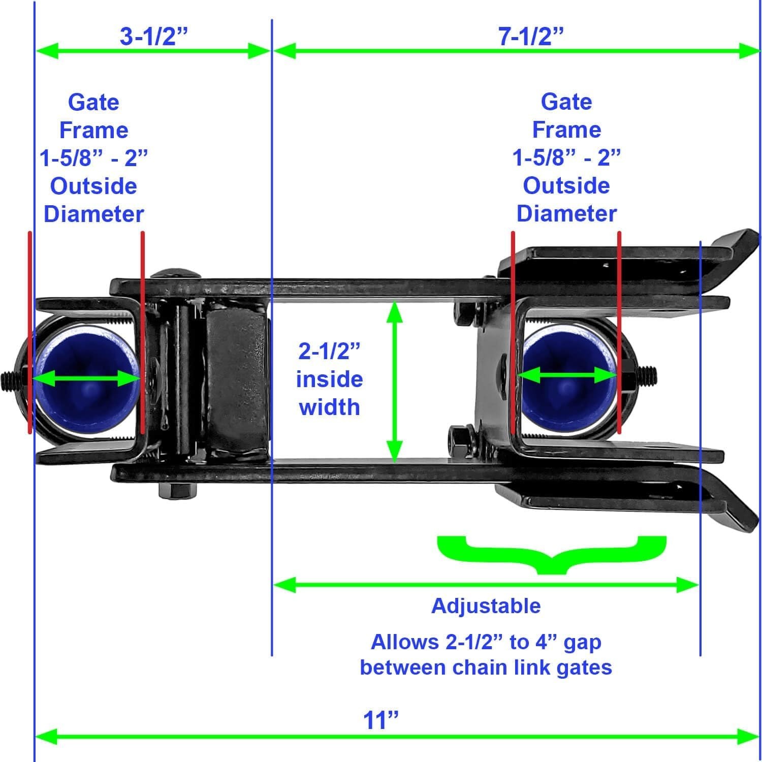 Secure Double Gates with Chain Link Latch