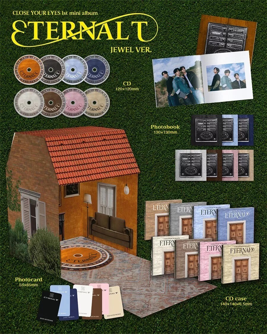 CLOSE YOUR EYES [ETERNALT] 1st Mini Album JEWEL Ver. / CD+Case+Photo Book+3 Card