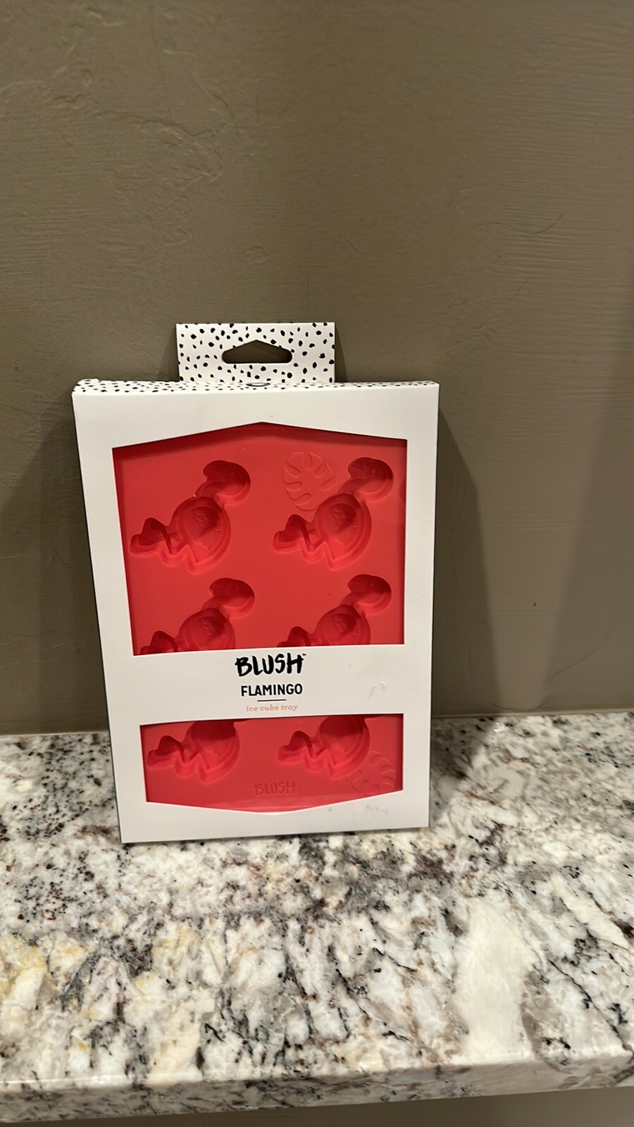 Blush Flamingo Pink Ice Cube Tray or Candy and Dessert Silicone Mold Makes 6 Pcs
