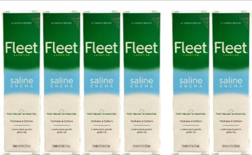 6X Fleet Enema Saline Laxative Soft Flexible Comfortip 4.5oz, 05/2026,