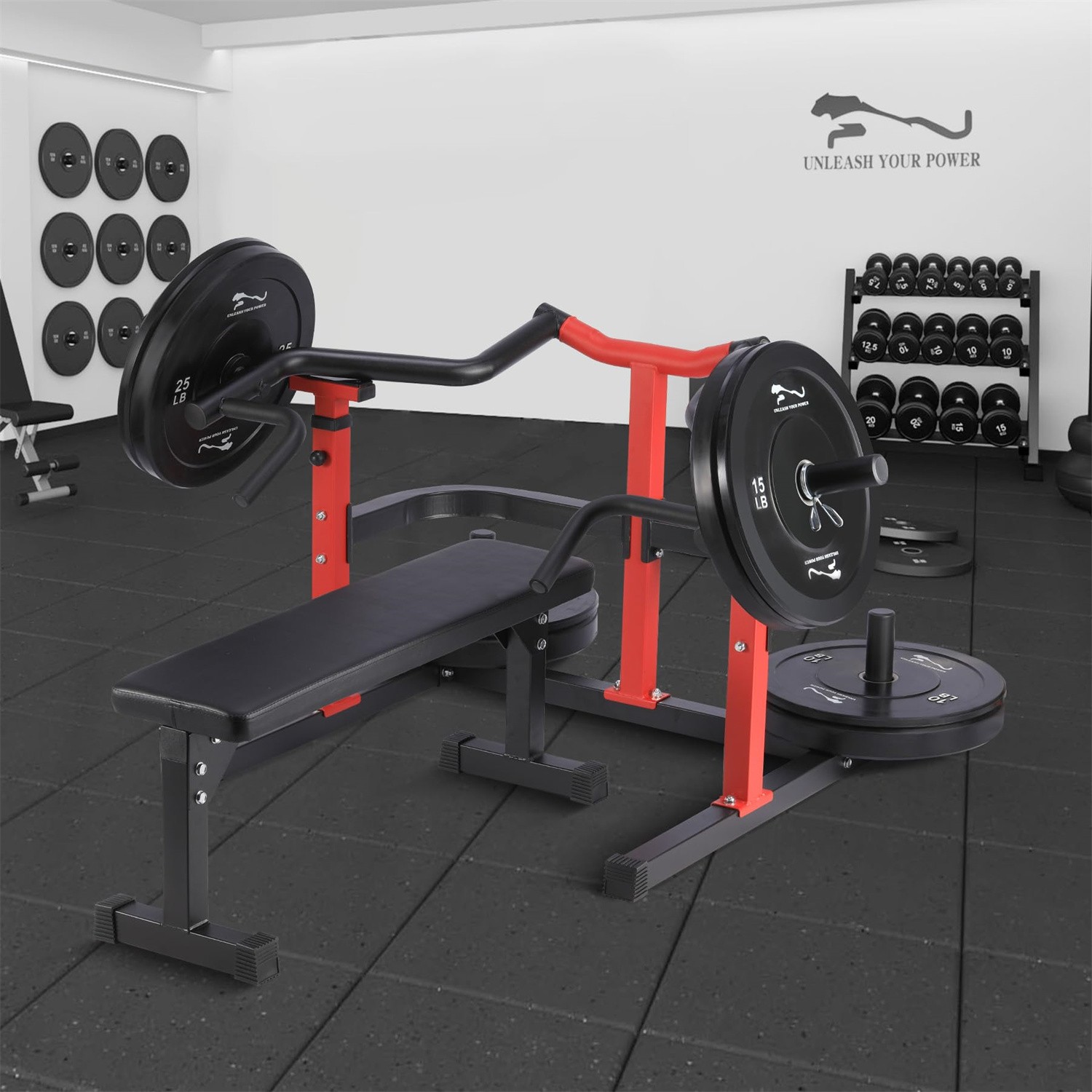 Chest Press Machine Weight Bench Press Machine Adjustable Flat Incline Bench