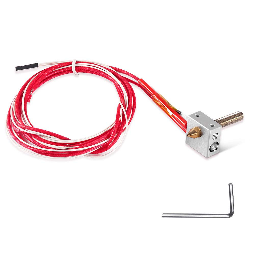 MK8 Hot End Extruder Nozzle Kit 0.4Mm for 3D Printer,Assembled Extruder Brass K