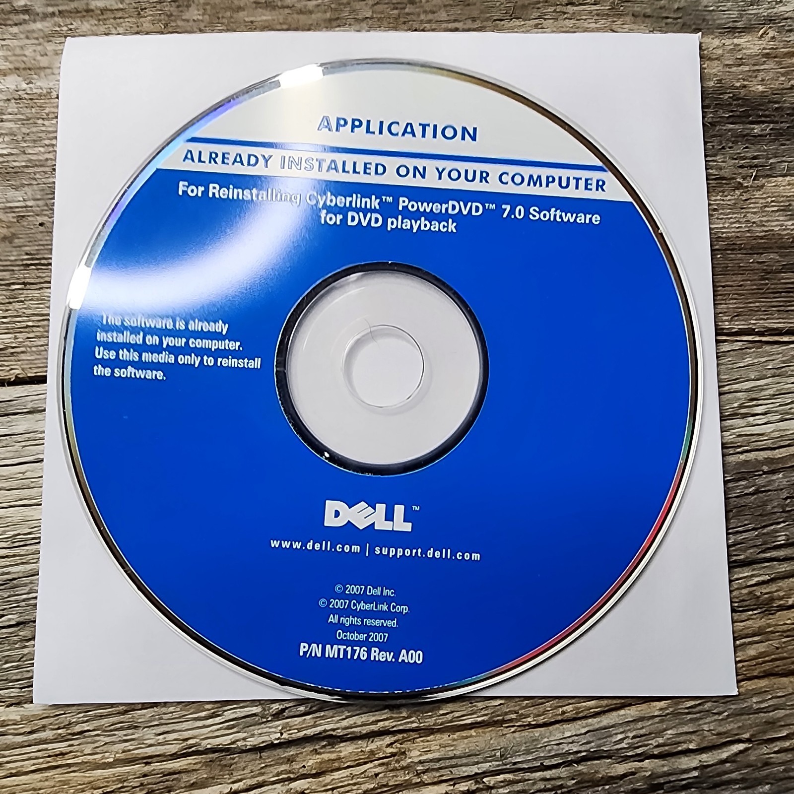 Dell App For Reinstalling Dell Cyber link PowerDVD DX 7.0 Software DVD