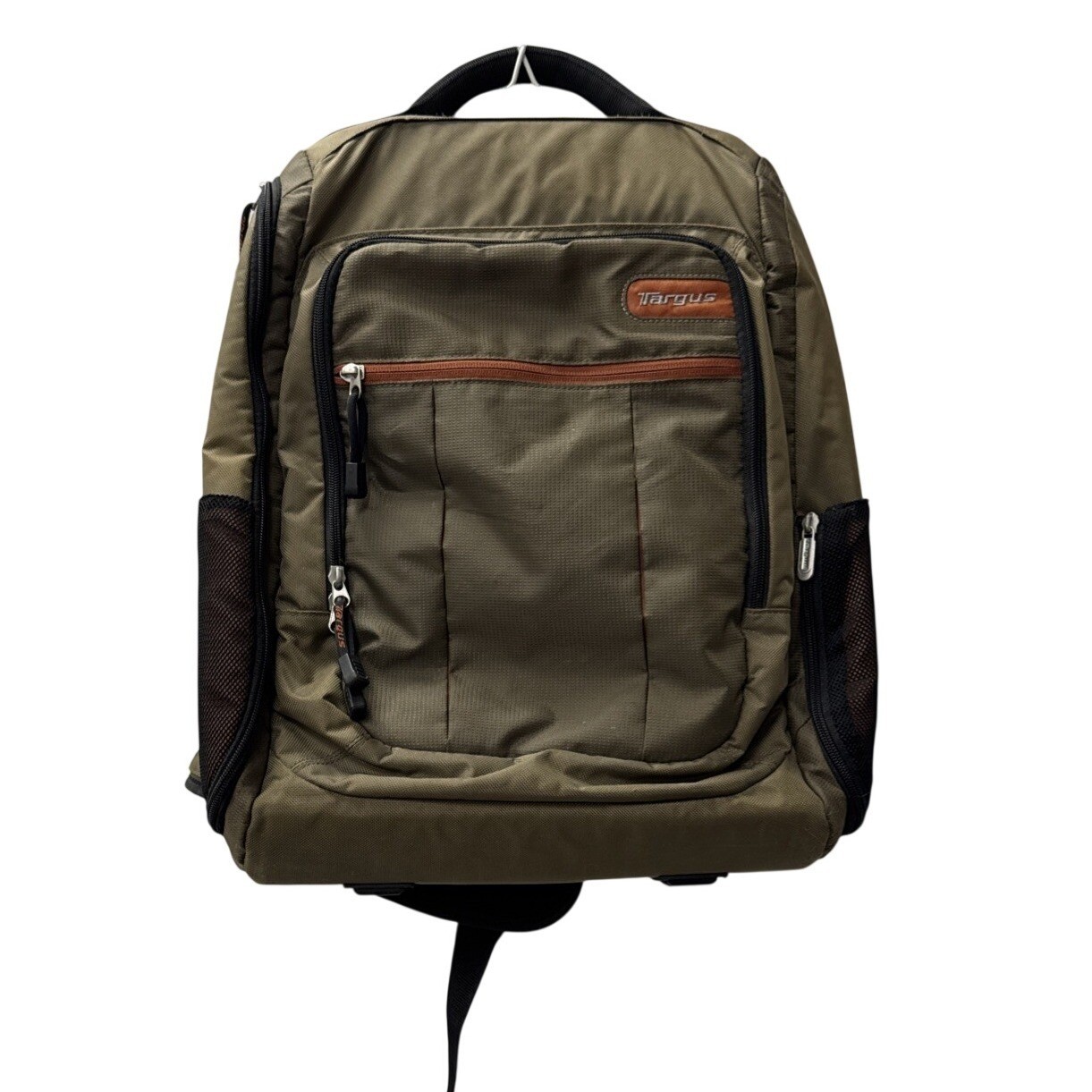 Targus Laptop Backpack Olive Green Water Resistant Multiple Pockets