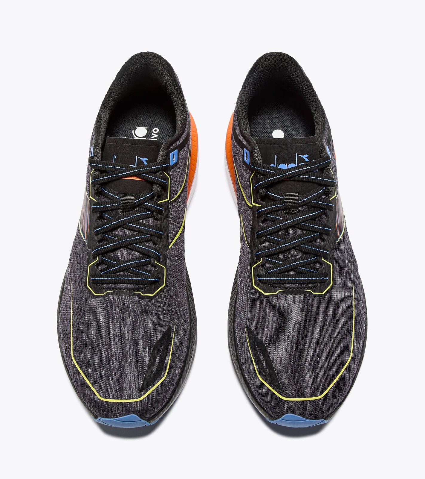 Men's Diadora Mythos Blushield Volo 5, Blk/Spring/Ultramarine, 14 D Medium US