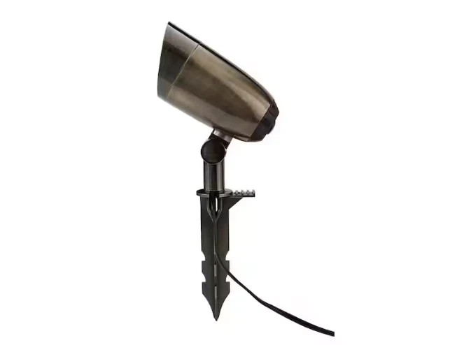 Commercial Electric 350 Lumen Low Voltage GunMetal Brass LED Spotlight