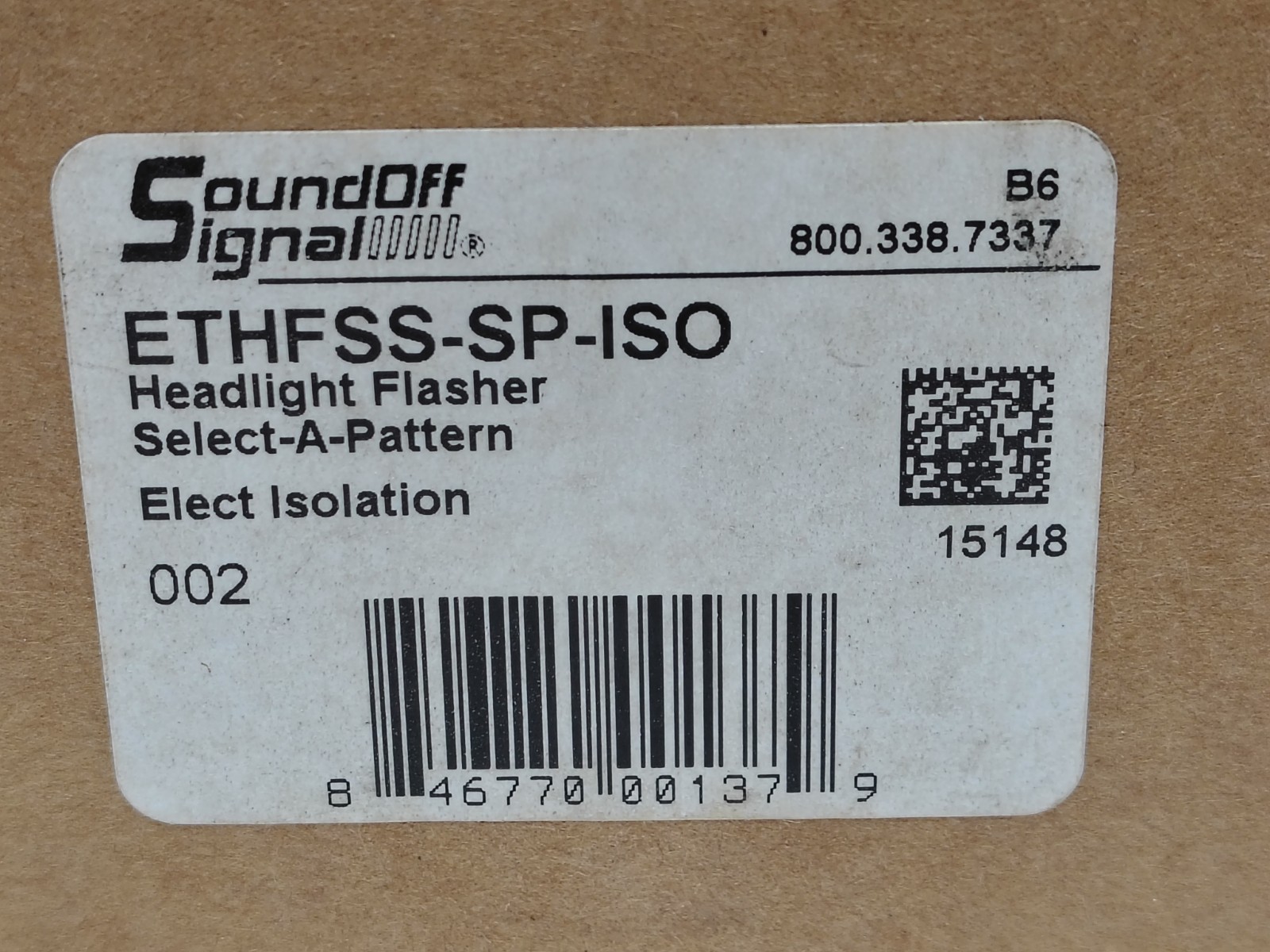 ETHFSS-SP-ISO – Headlight Flasher – Select-A-Pattern – Electrical Isolation NEW