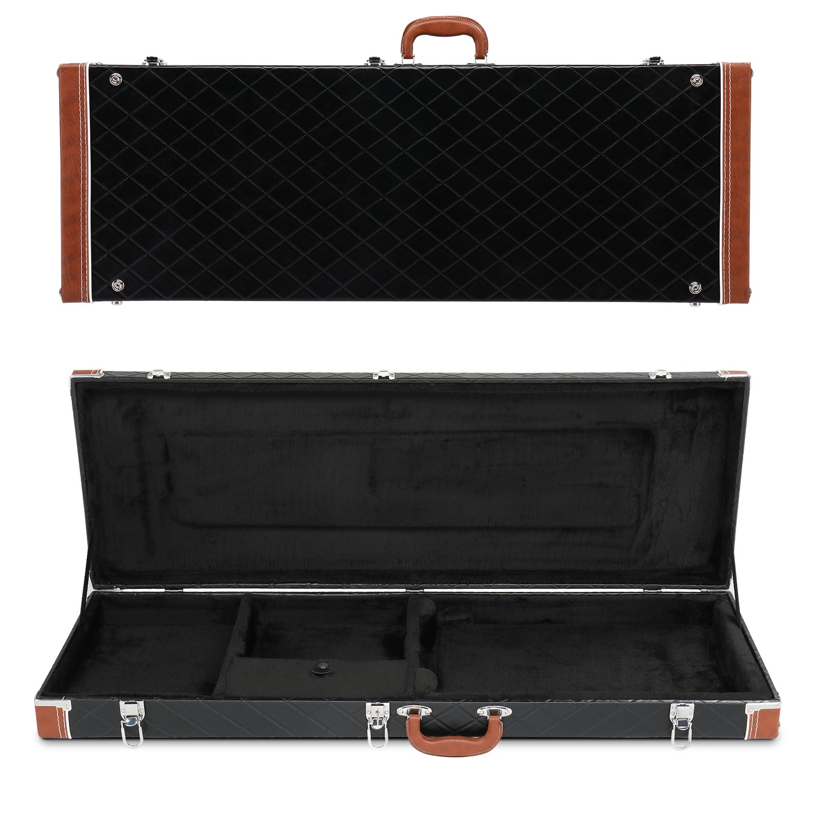 Ktaxon High Grade GST GTL 170  Electric Guitar Square Lockable wood hard case