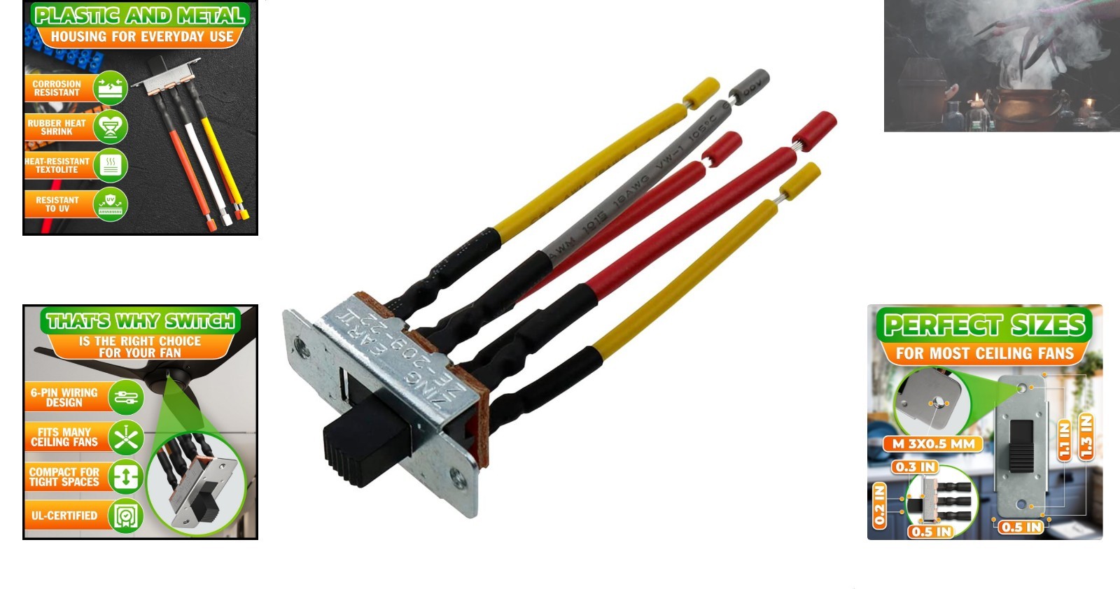 Quality 6-Pin Ceiling Fan Reverse Switch - Easy Forward/Reverse Control
