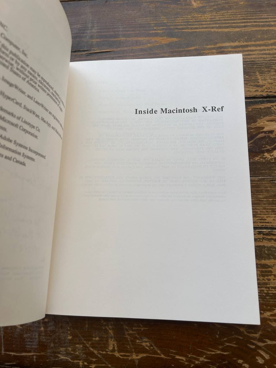 Inside Macintosh X-Ref 1988 Vintage Apple Programming Book Signed As-Is