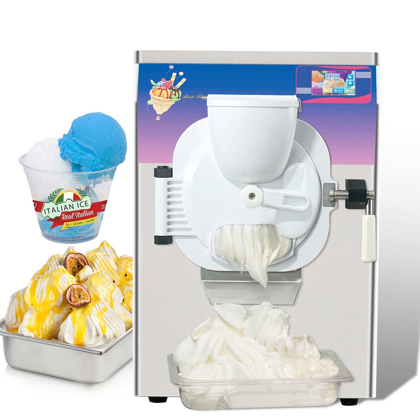 Commercial ETL countertop hard ice cream machine for restaurant ice cream shop