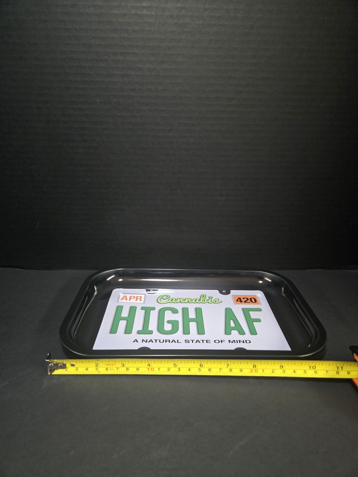 Medium Metal Rolling Tray - HAF License Plate