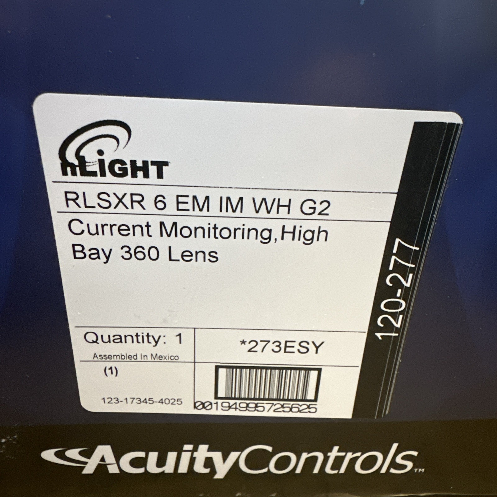Acuity Controls nLiGHT High Bay 360 Lens RLSXR 6 IM WH G2