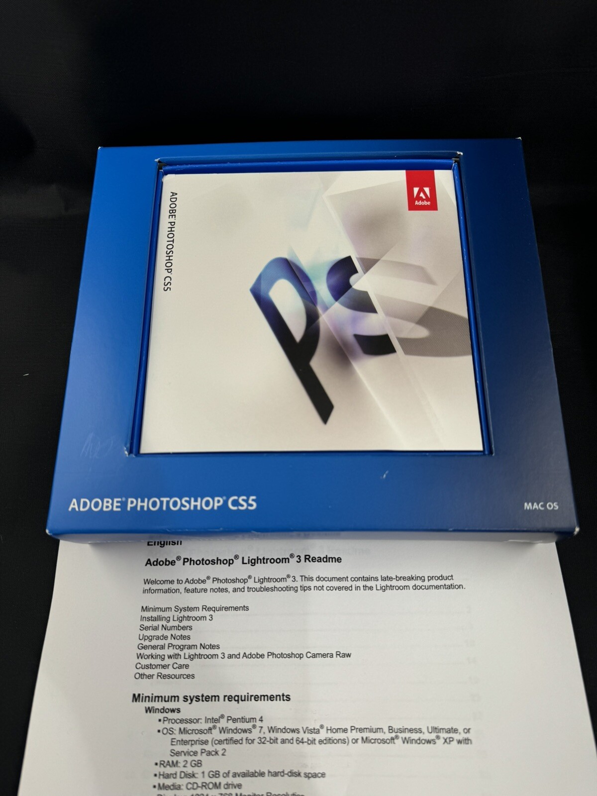Adobe Photoshop CS5 Upgrade Mac OS Box w/ Discs & Manuals Complete
