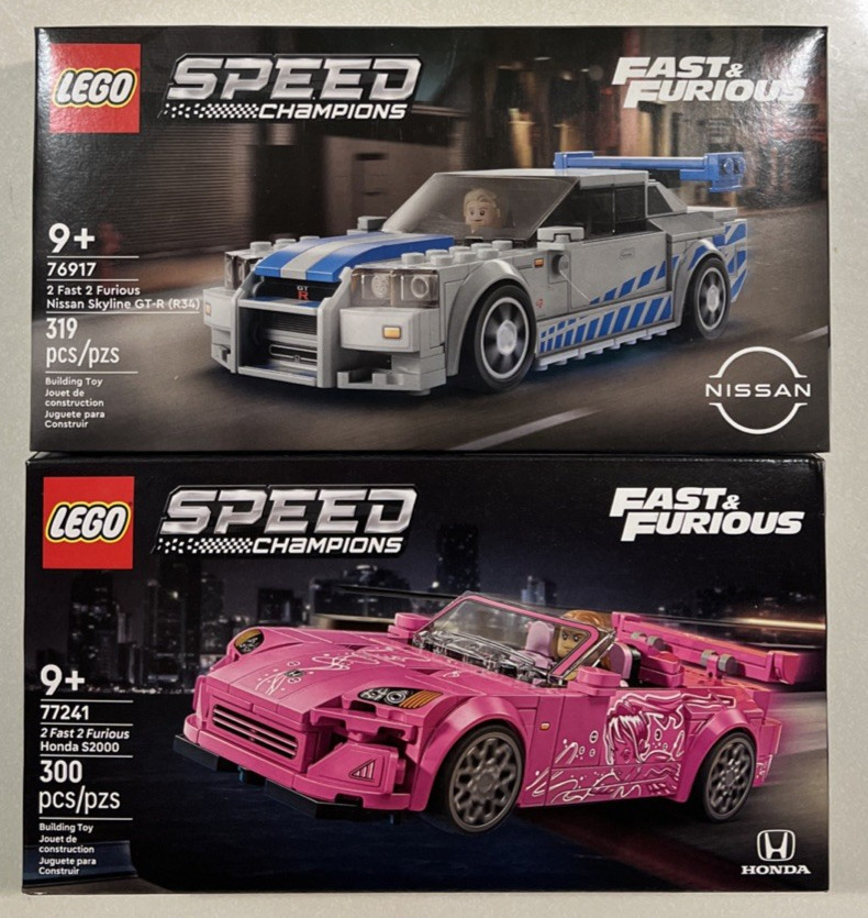 NEW 2025 LEGO  Fast & Furious Nissan Skyline GT-R (R34) & HONDA S2000 SUKI LOT 2