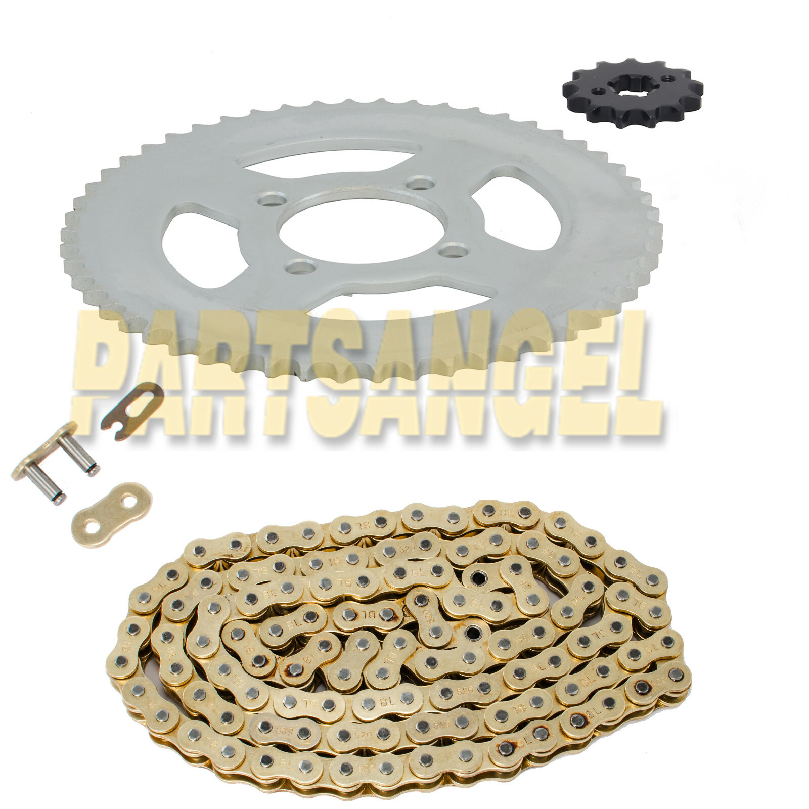 428-122L Gold Drive Chain & Sprockets Kit for Yamaha TTR125 TTR125L 2002-2022