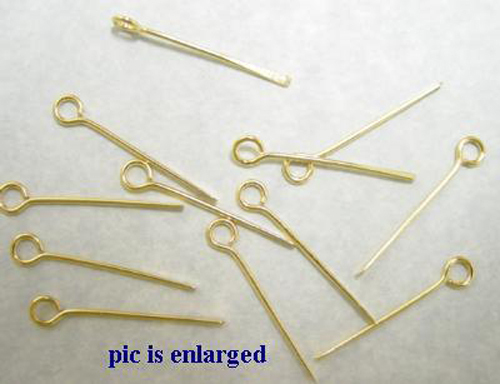 100 Gold Plated Dangle Paddle Eye Pin Drops NEW ITEM