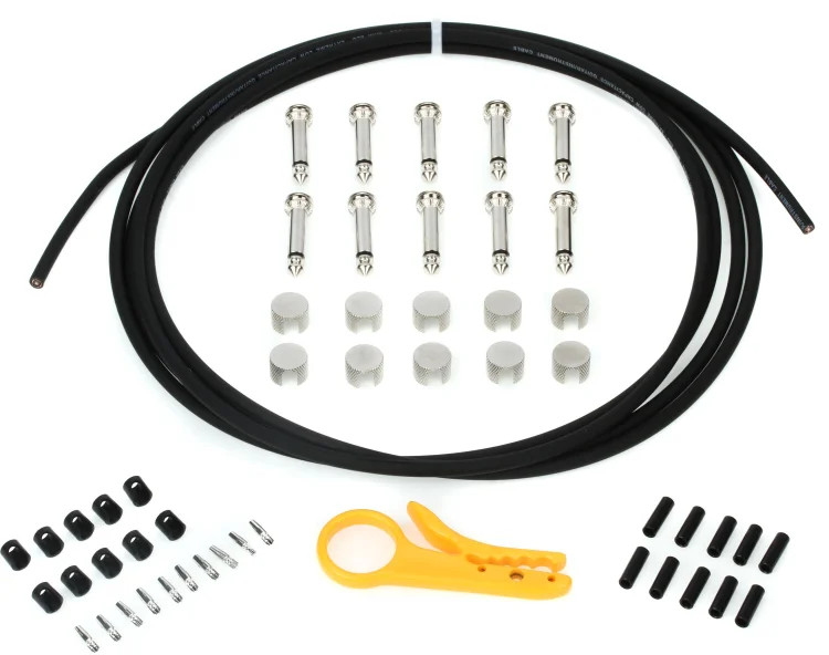 Lava Cable Mini ELC Soldered Pedalboard Cable Kit, 10' Black