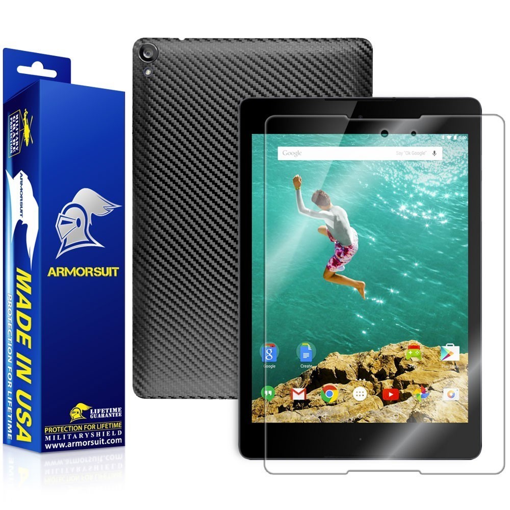 ArmorSuit MilitaryShield Google Nexus 9 Screen Protector + Black Carbon Skin USA