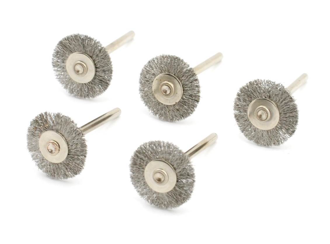 5pc Steel Wire Wheel Brush Abrasive Cleaning Grinding For Rotary Drill Bit Tool