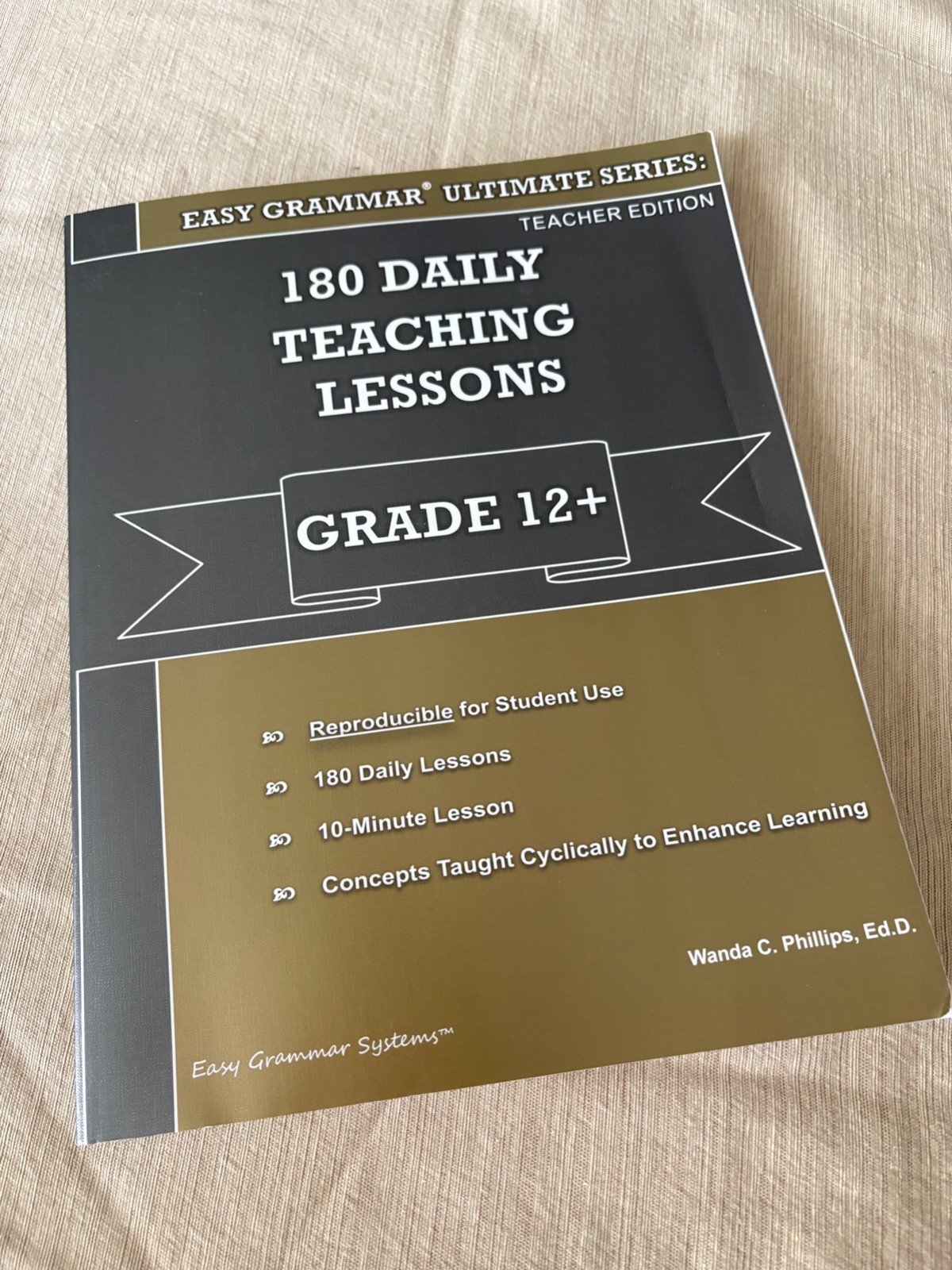 180 Daily Teaching Lessons grade 12 Easy Grammar Ultimate Series teacher edition
