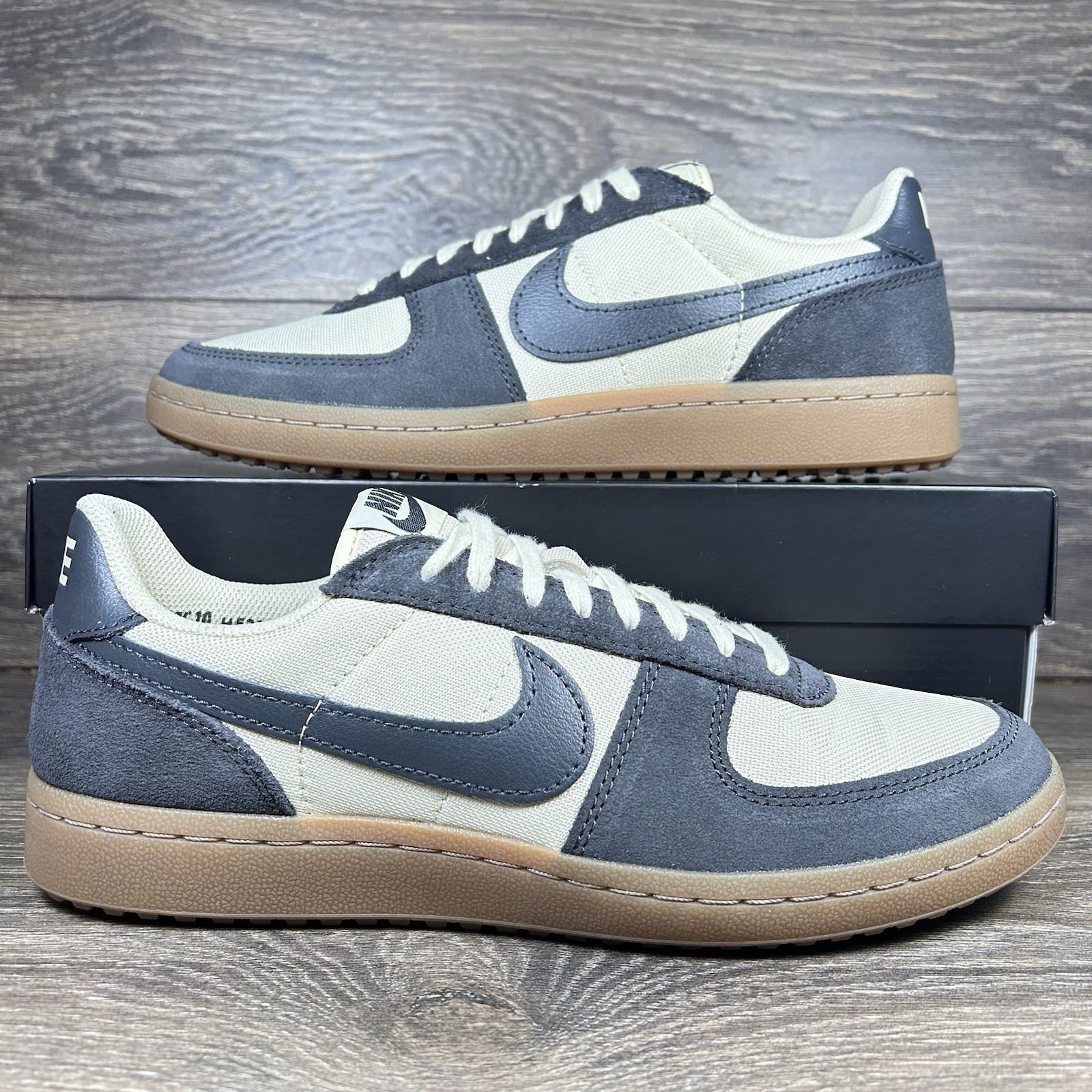 Nike Men's Field General Khaki Gray Gum Brown Athletic Casual Shoes Sneakers New