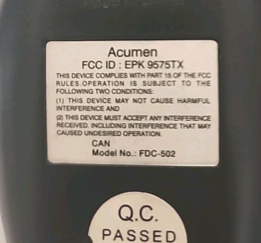 Acumen FDC-502 Remote Control