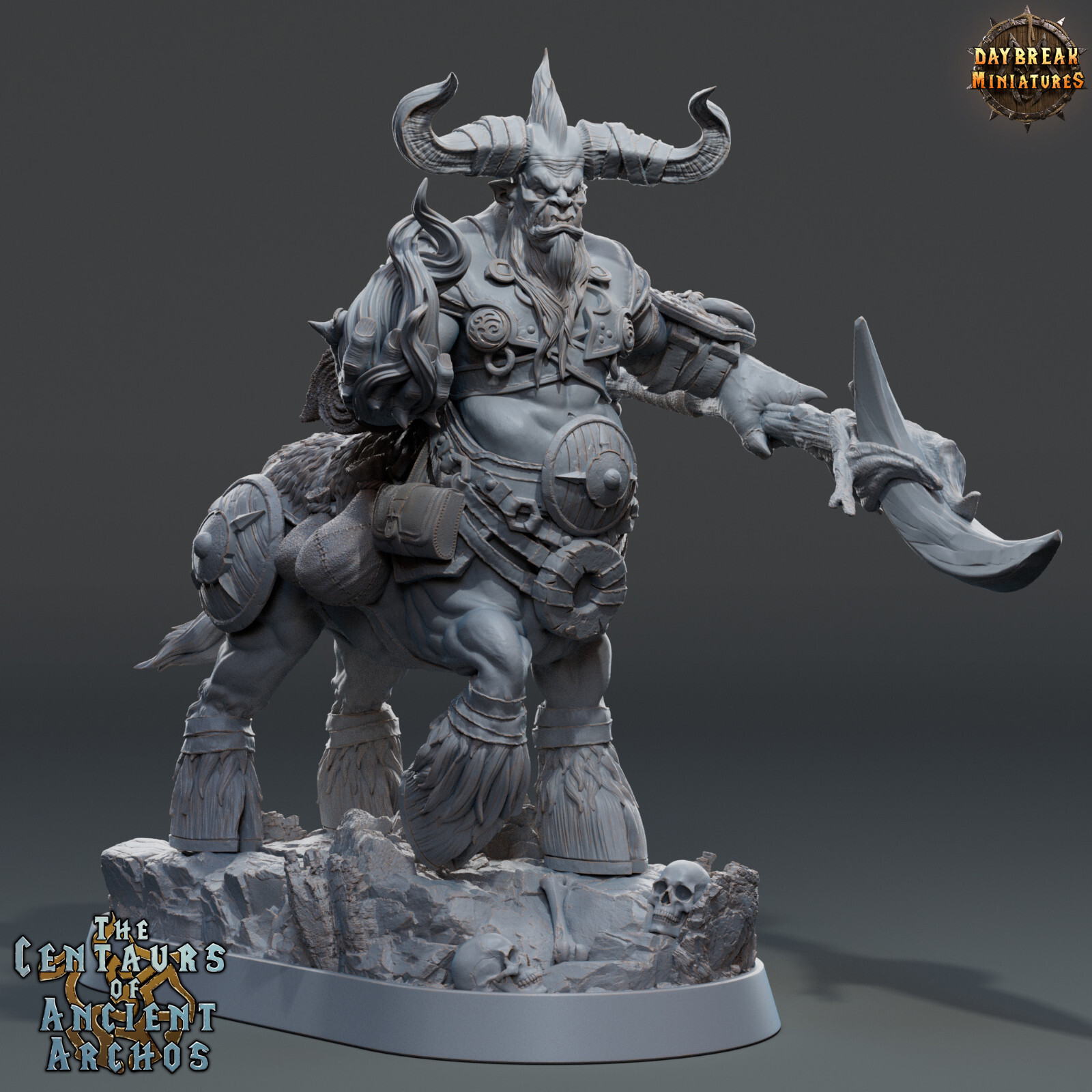 Centaur Warlock Destrius | DayBreak Miniatures | Compatible with D&D/AOS