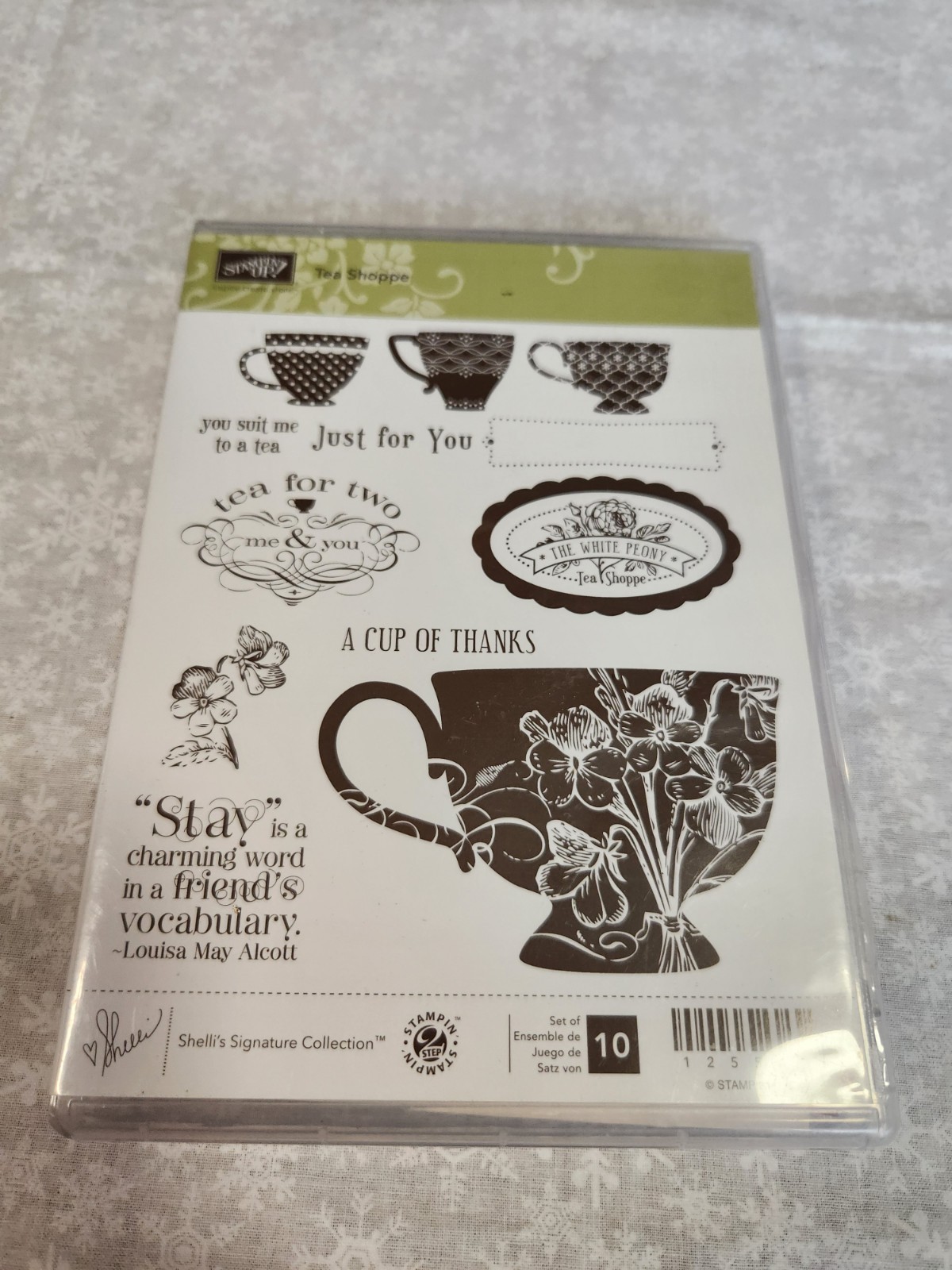 Stampin' Up! Tea Shoppe Set of 10 Stamps Cardmaking Scrapbooking