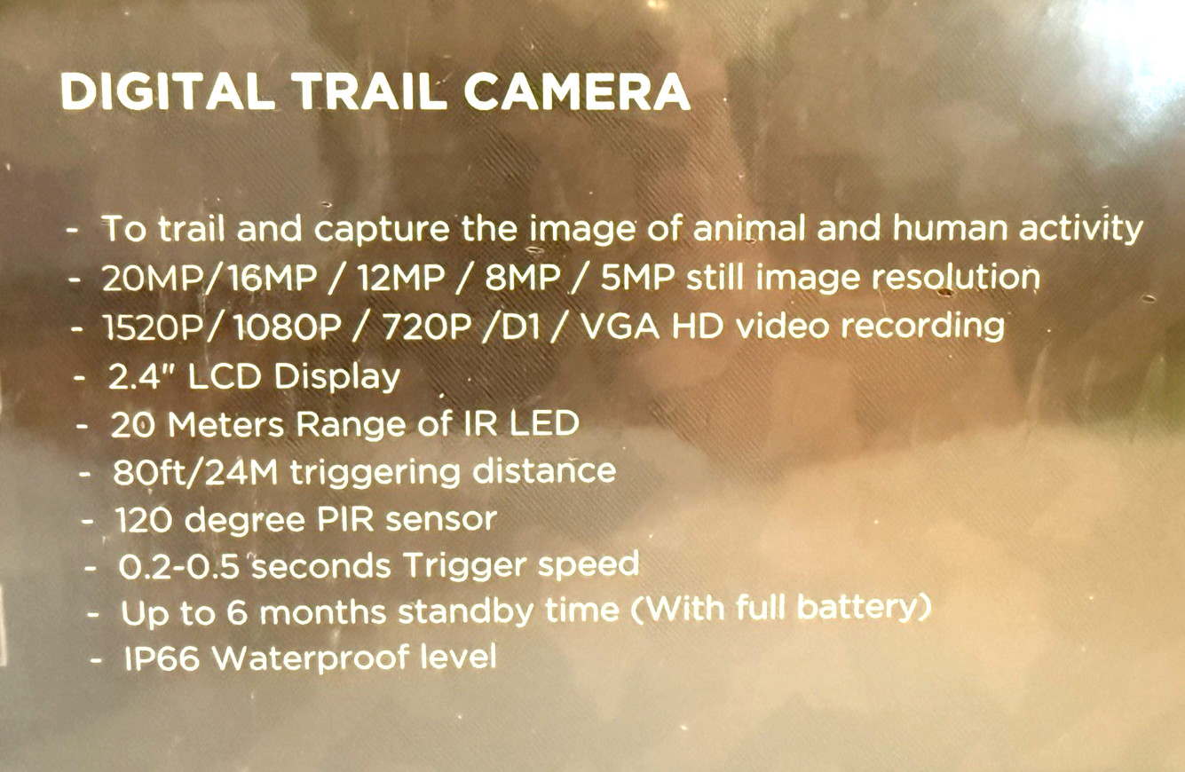 Vikeri Digital Wildlife Camera 20 Megapixel CMOS Sensor- NEW