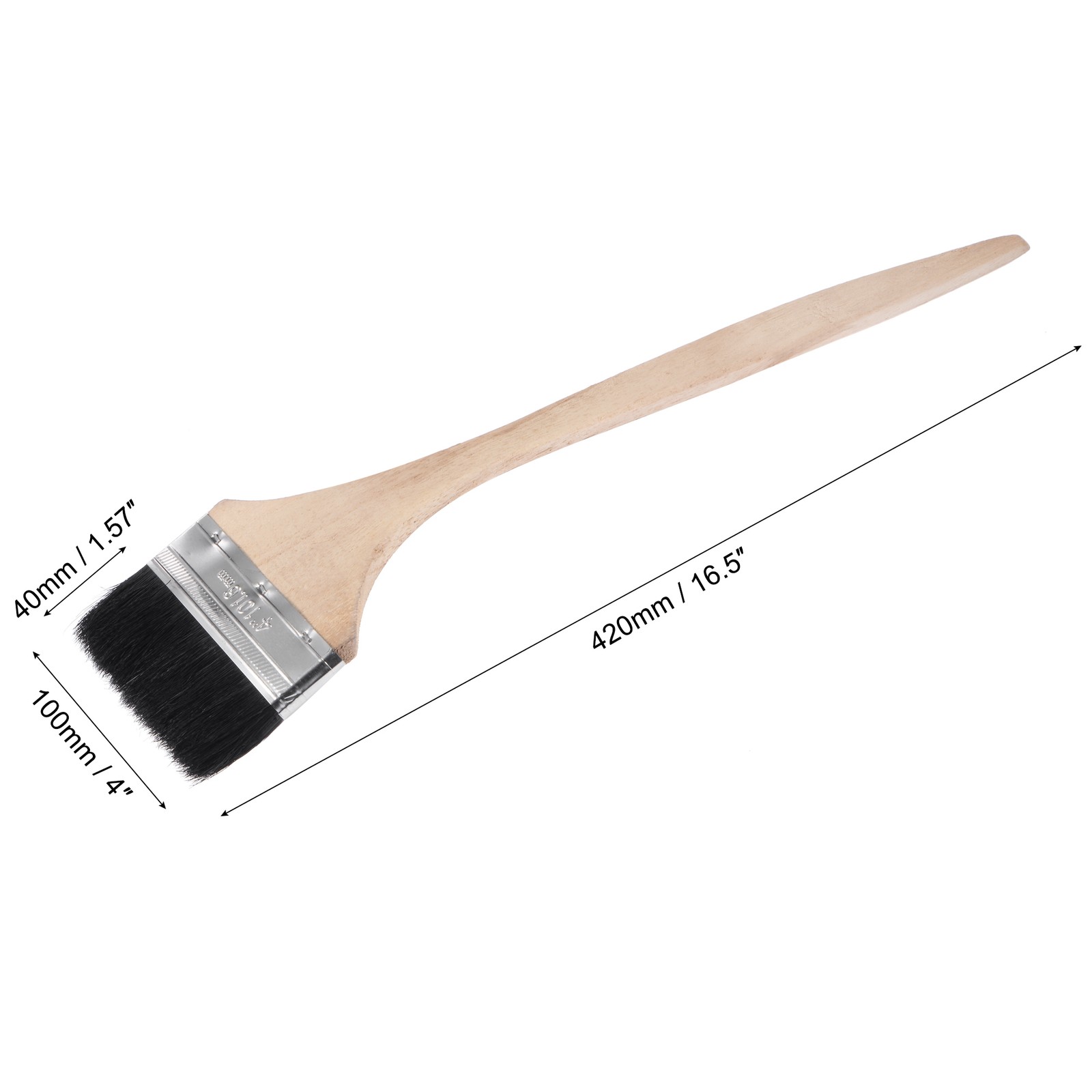 Bent Radiator Paint Brush 17" Length 4" Width Bristle with Wood Handle