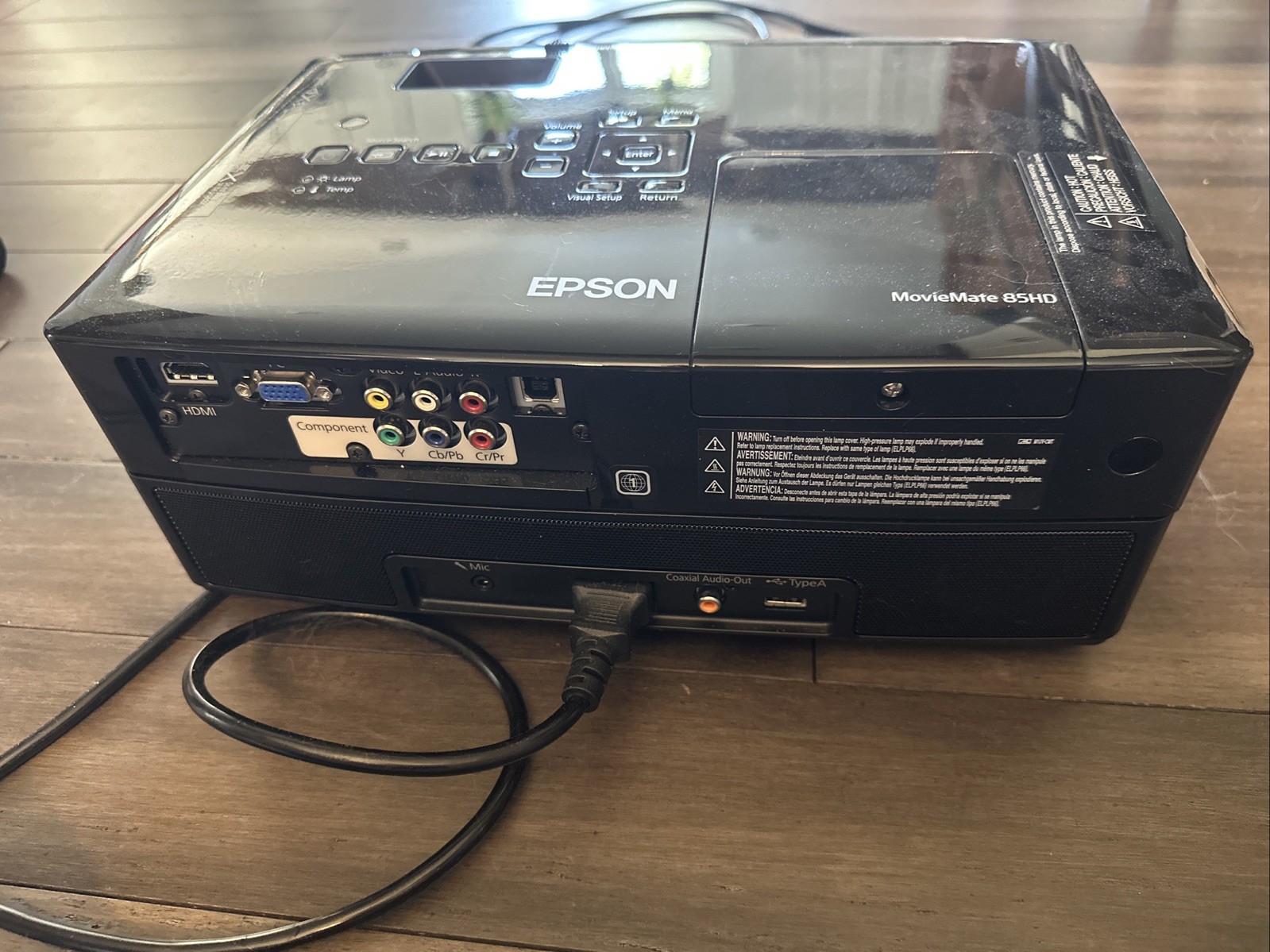 Epson MovieMate 85HD Projector Built-in DVD Player Speakers HDMI Bundle