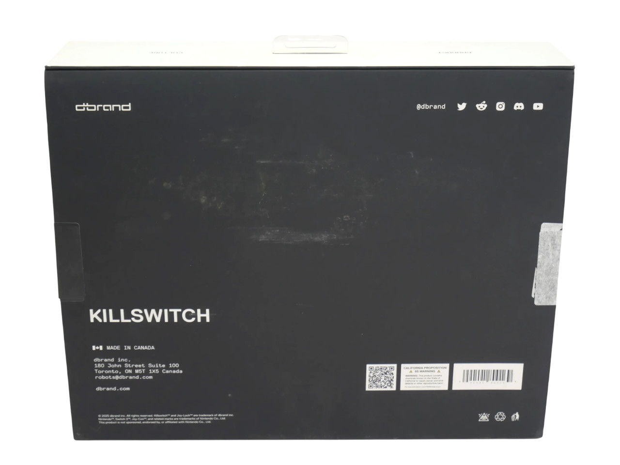Dbrand Killswitch Travel Case For Nintendo Switch 2 Black - Free Shipping